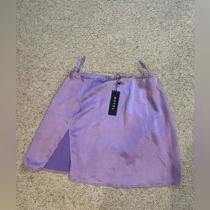satin mini skirt